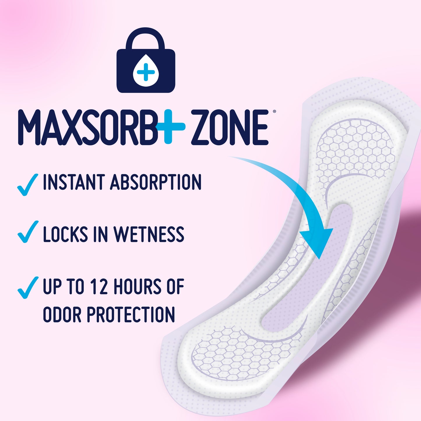 Prevail Bladder Control Pads for Women, Moderate Absorbency