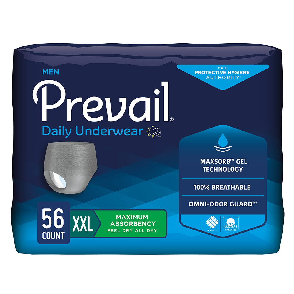 Prevail Pull-On Underwear for Men, Maximum Absorbency