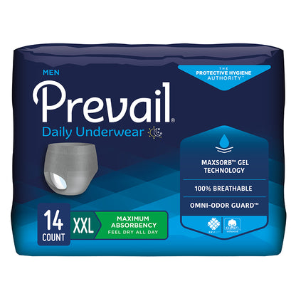 Prevail Pull-On Underwear for Men, Maximum Absorbency